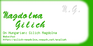magdolna gilich business card